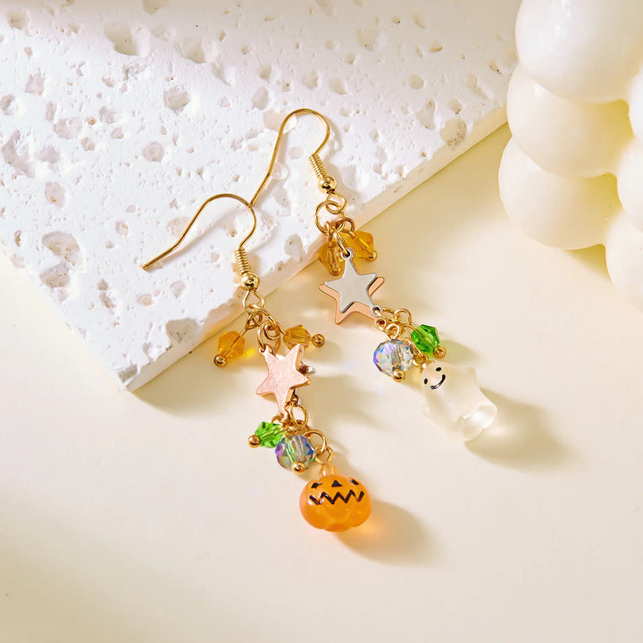 Halloween Pumpkin & Ghost Dangle Earrings
