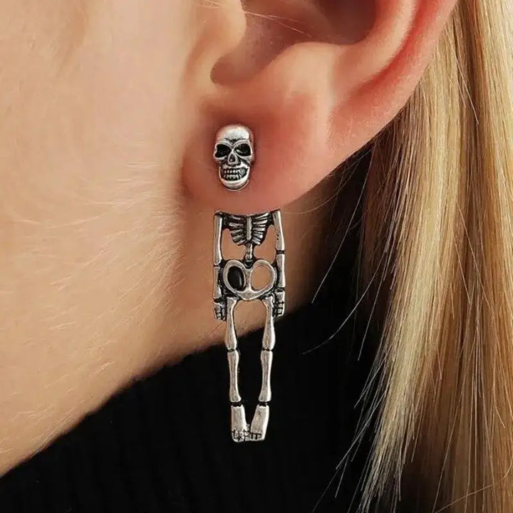 Halloween Skeleton Skull Drop Earrings