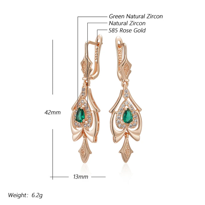 Timeless Rose Gold Crystal Drop Earrings