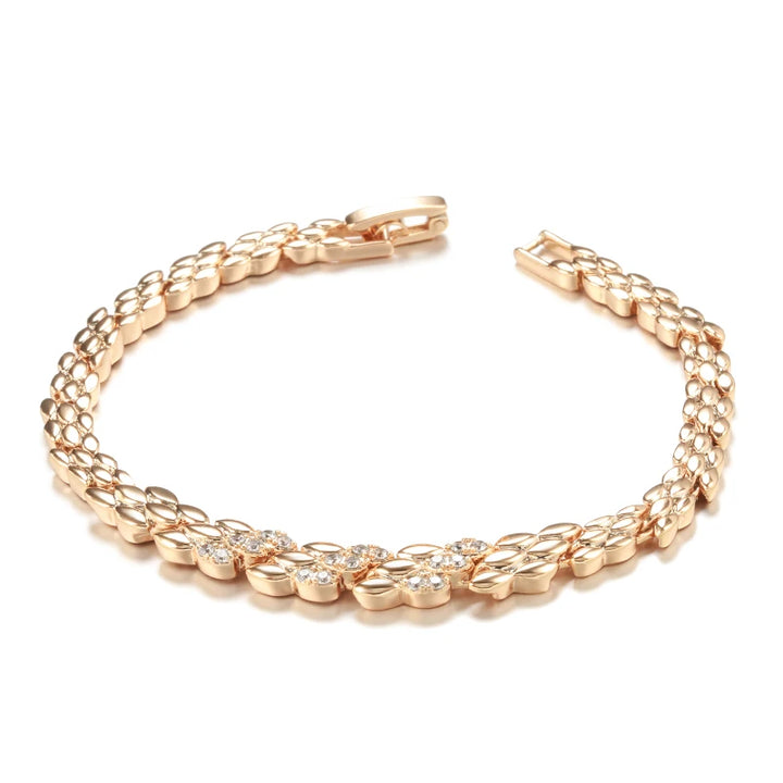Sophisticated Rose Gold Zircon Bracelet