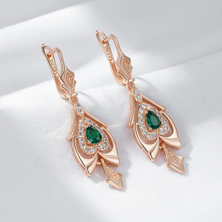 Timeless Rose Gold Crystal Drop Earrings