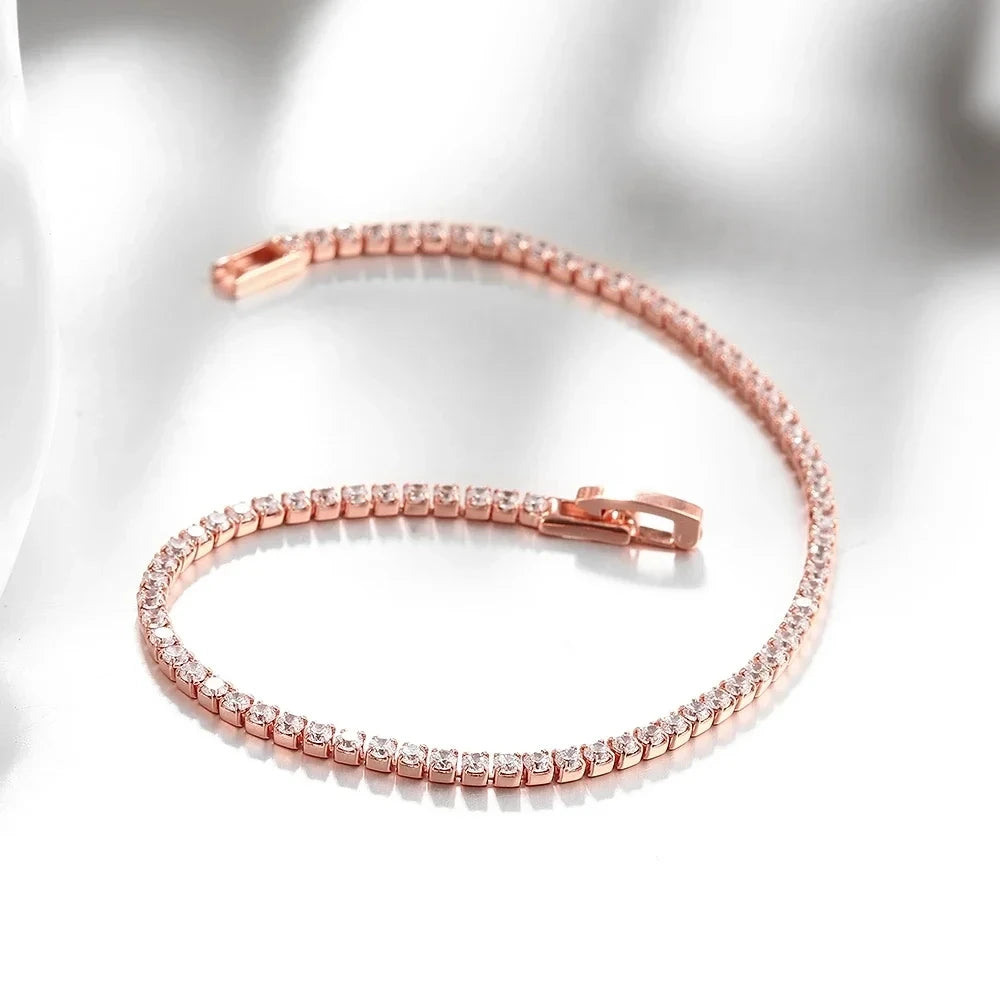 Elegant Sterling Silver Zirconia Tennis Bracelet