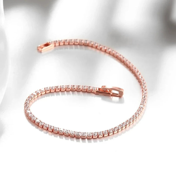 Elegant Sterling Silver Zirconia Tennis Bracelet