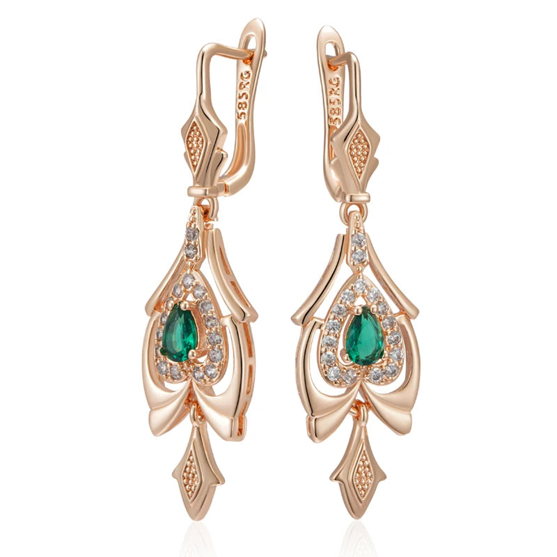Timeless Rose Gold Crystal Drop Earrings