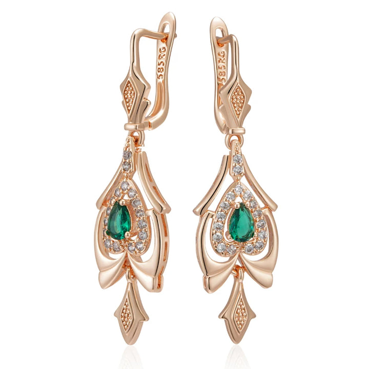 Timeless Rose Gold Crystal Drop Earrings