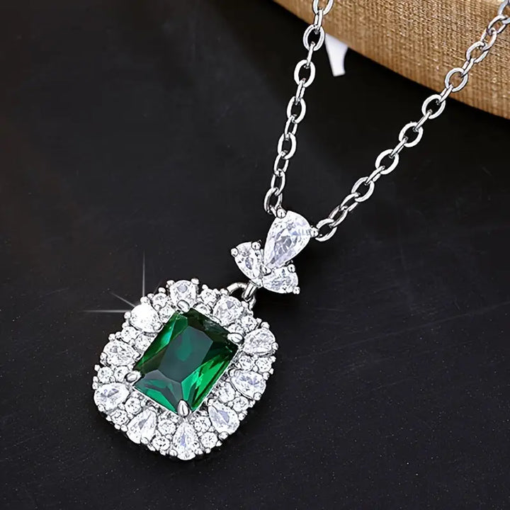 Elegant Silver Gemstone Necklace