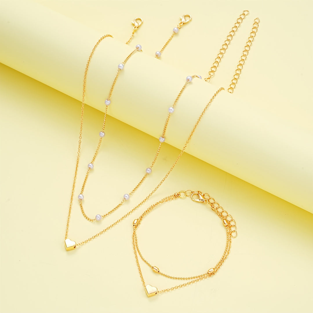 Chic Minimalist Necklace and Bracelet Set