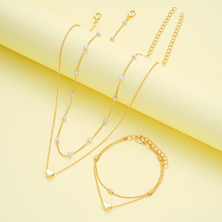 Chic Minimalist Necklace and Bracelet Set