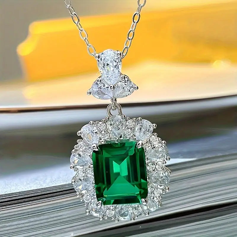 Elegant Silver Gemstone Necklace
