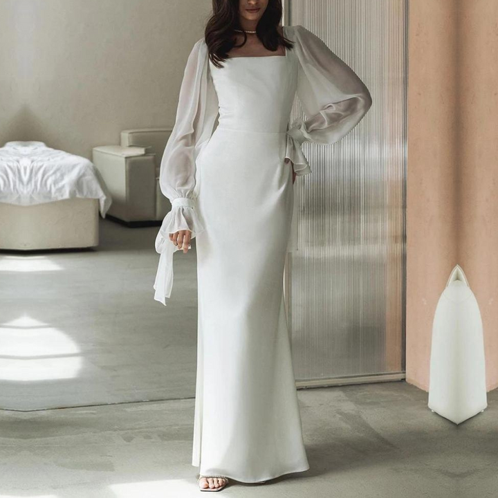 Damen Schulterfreies langes Kleid für