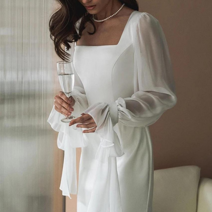 Damen Schulterfreies langes Kleid für (4)