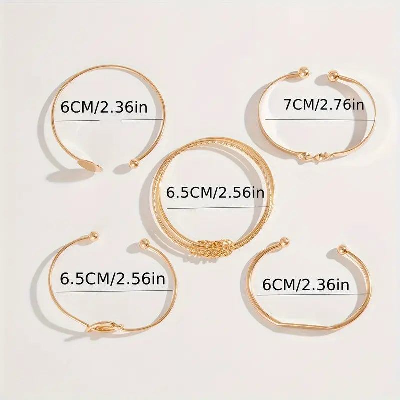 Eleganct Golden Bracelet Set