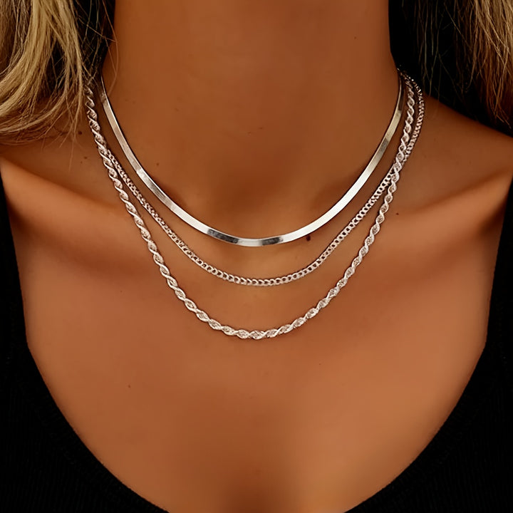 Sophisticated Multi-Layered Gold Necklace