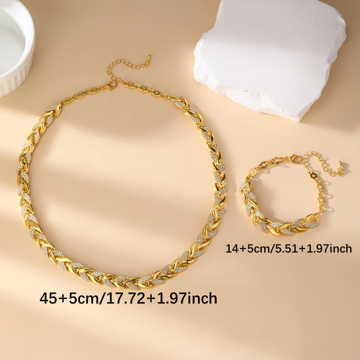 Elegant Golden Fish Tail Set