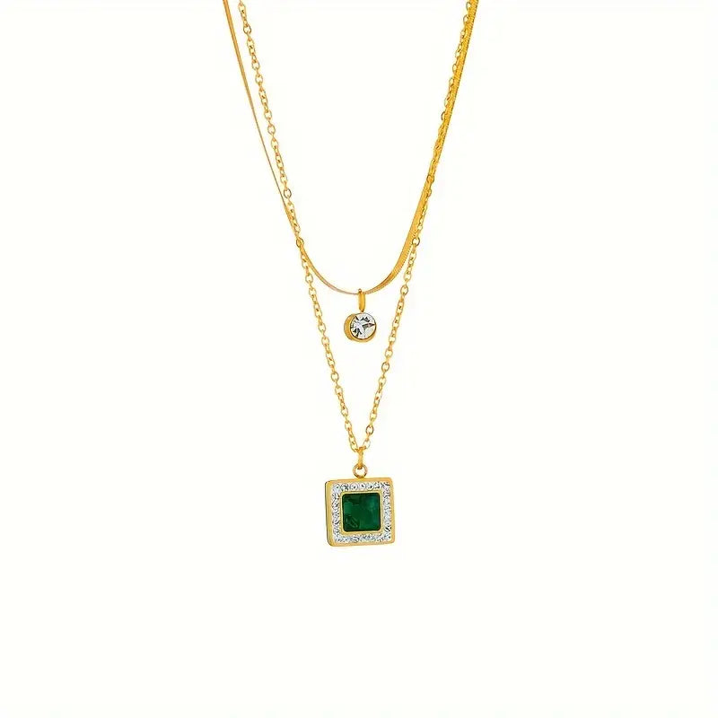 Golden Gemstone Necklace