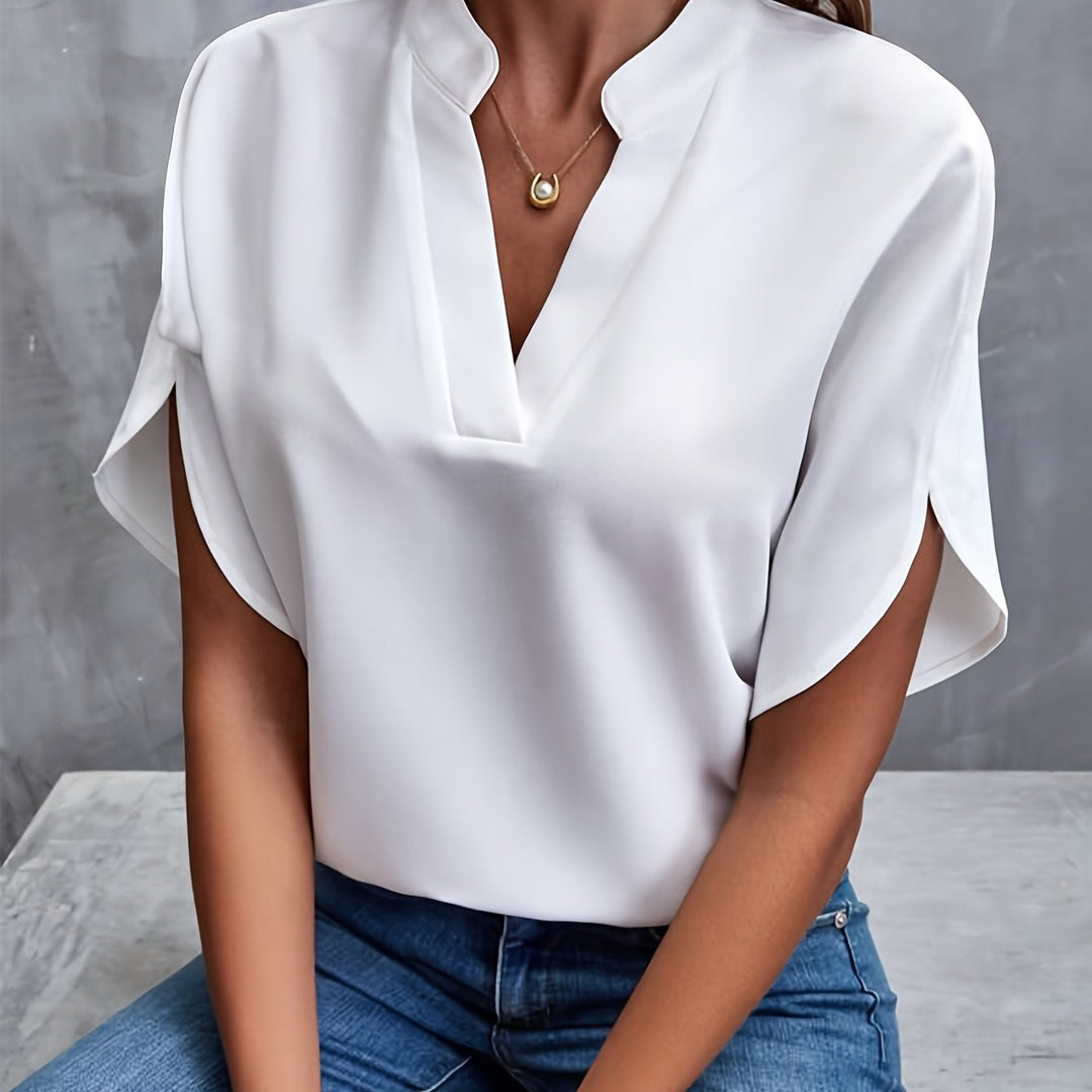 Effortless Long Sleeve Top for Women's Going Out in White