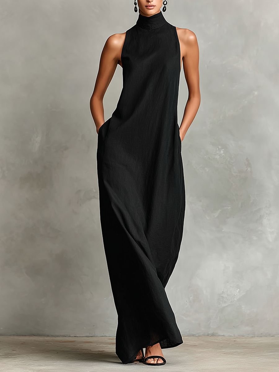 Effortless Maxi Dress for Wedding Guests in Black