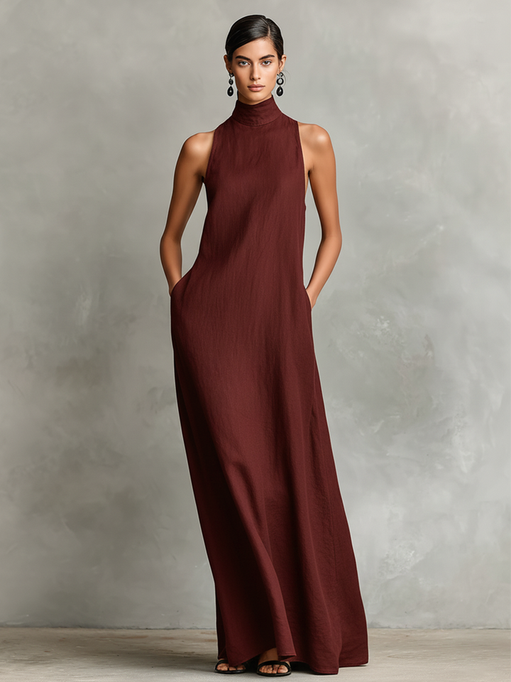 Effortless Maxi Dress for Wedding Guests in Burgundy
