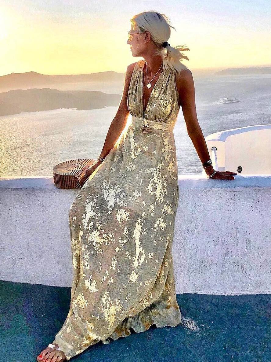 Elegant Sequin Wedding Guest Maxi Dress (2)