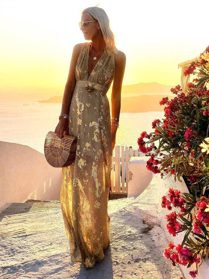Elegant Sequin Wedding Guest Maxi Dress (4)