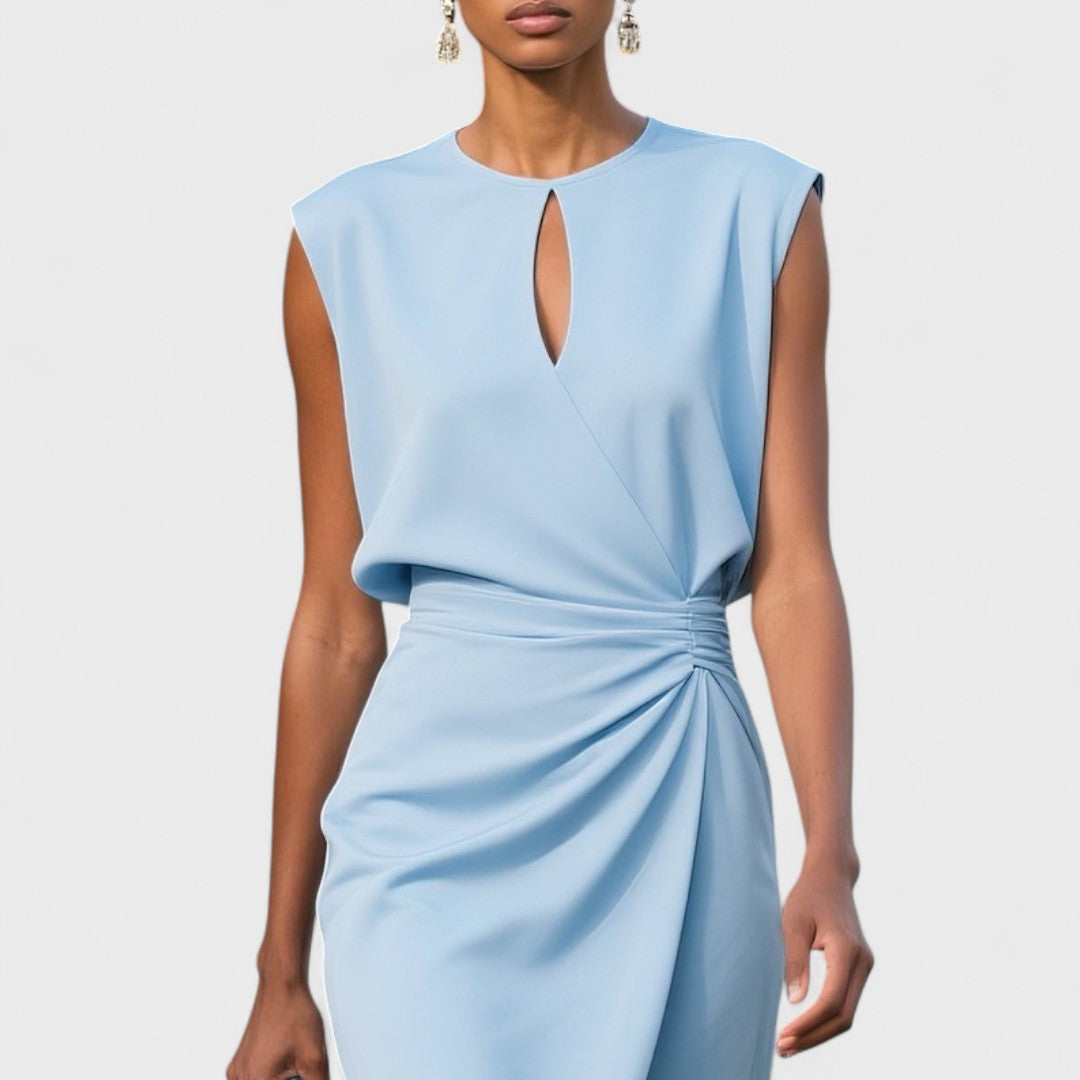 Elegant Wedding Guest Dress with Midi Length (5)