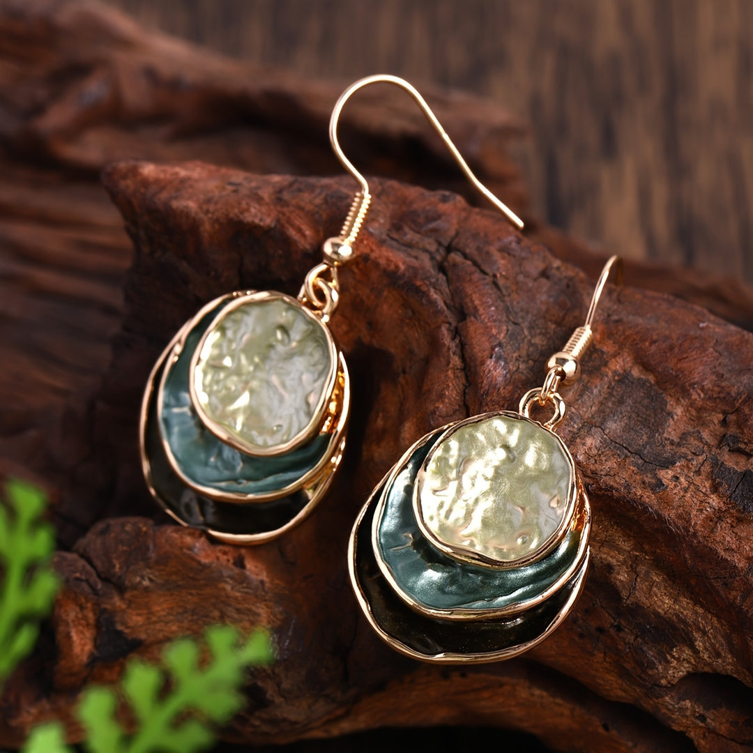 Chic Bohemian Three-Layer Necklace and Earrings Set