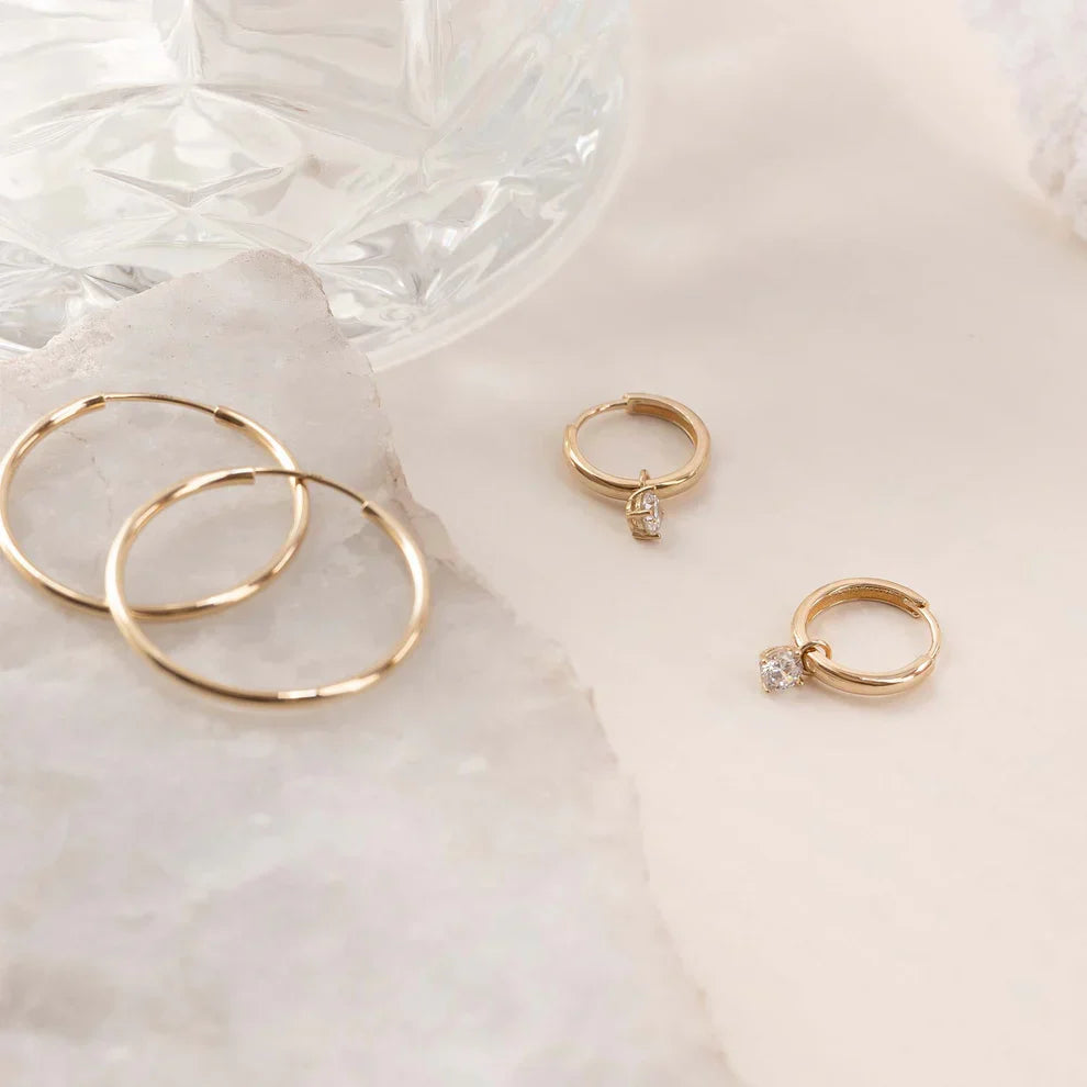 Timeless Gold Larmes de Lune Hoop Earrings