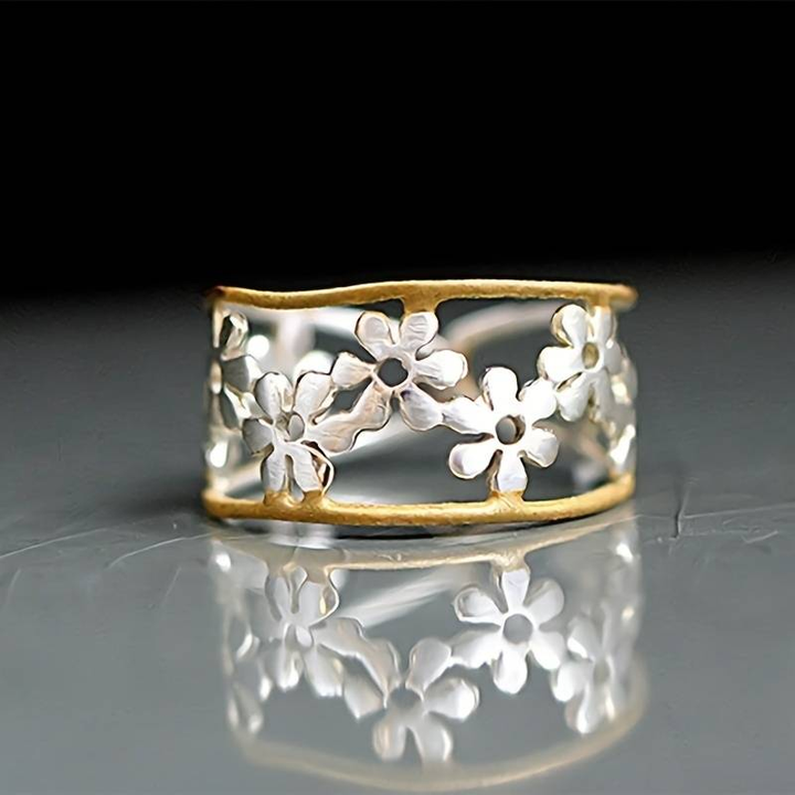 VINTAGE LAYERED THICK GOLD RING