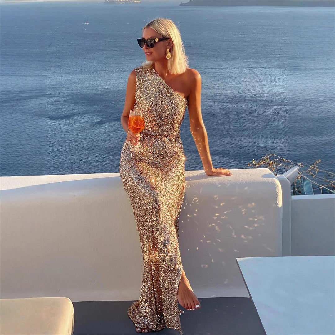 Lune London | Women's Elegant Sequin Wedding Guest Dress (3)