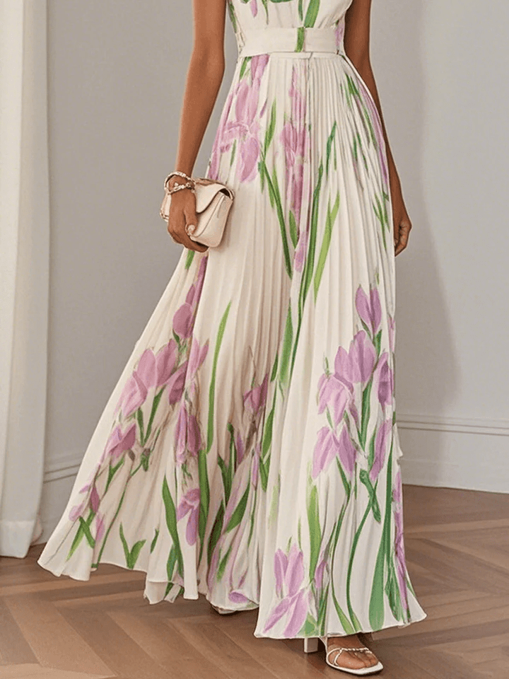 Maxi Wedding Guest Dress in Chiffon (2)