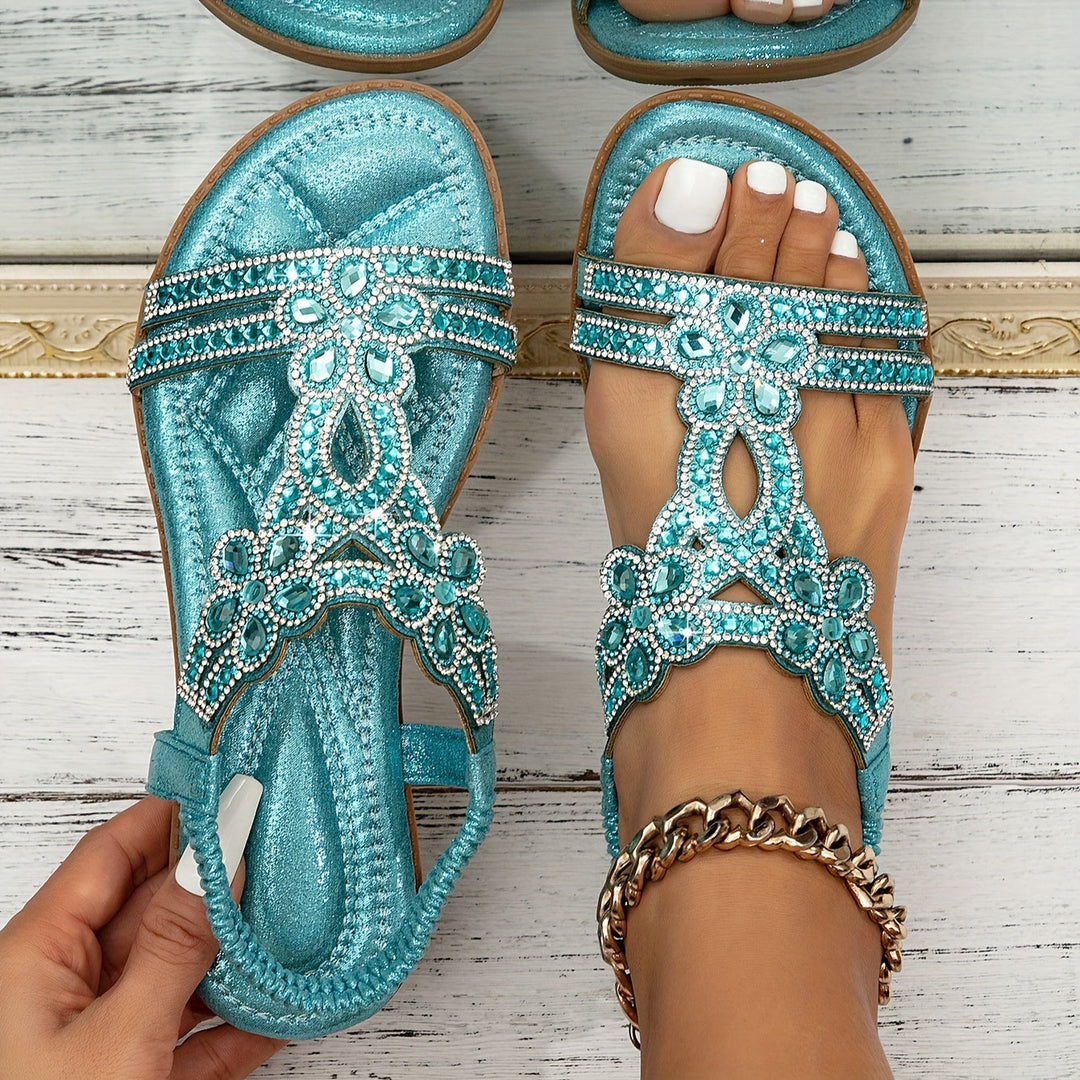 Orthopädische Boho Sandalen Orthopedic Sandals in Himmelblau