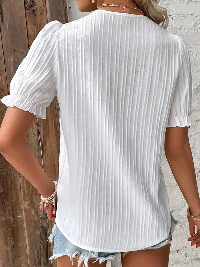 Romantic Long Sleeve Top with Lace Trim (2)