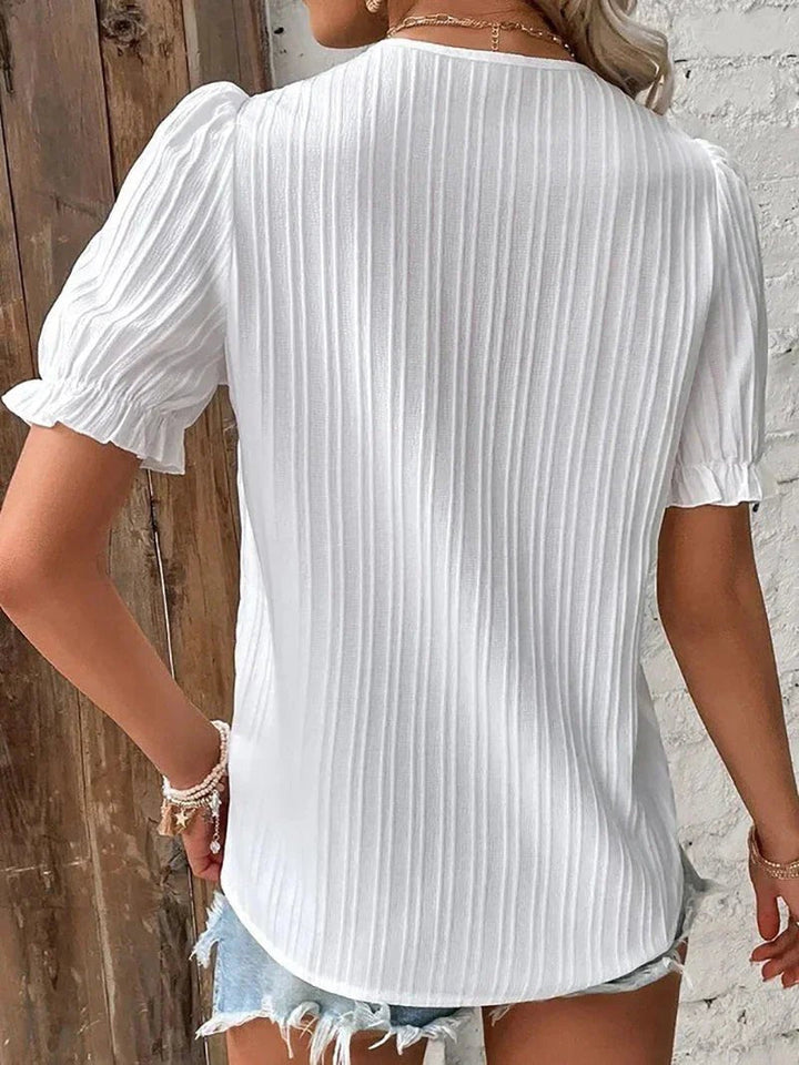 Romantic Long Sleeve Top with Lace Trim (2)