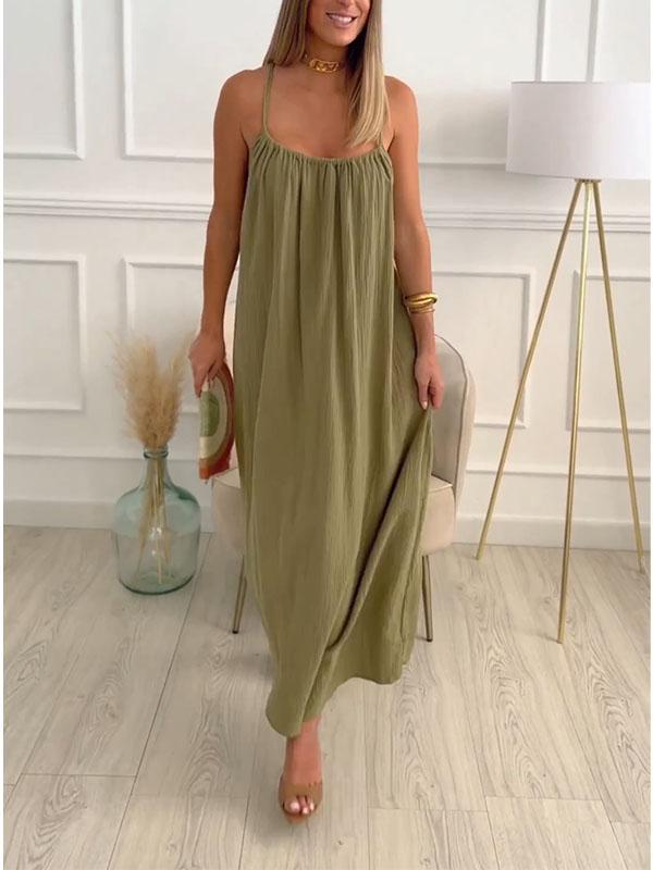 Soft Linen Wedding Guest Maxi Dress (4)