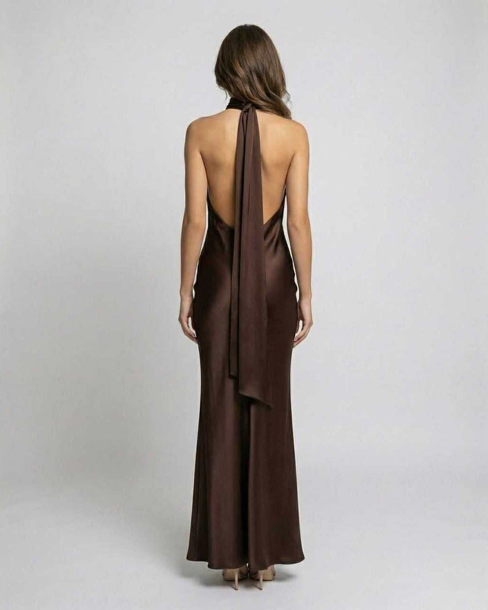 Sophisticated Satin Maxi Wedding Guest Dress (2)