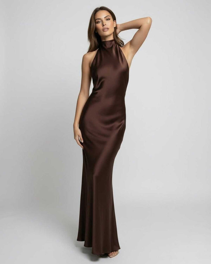 Sophisticated Satin Maxi Wedding Guest Dress (3)