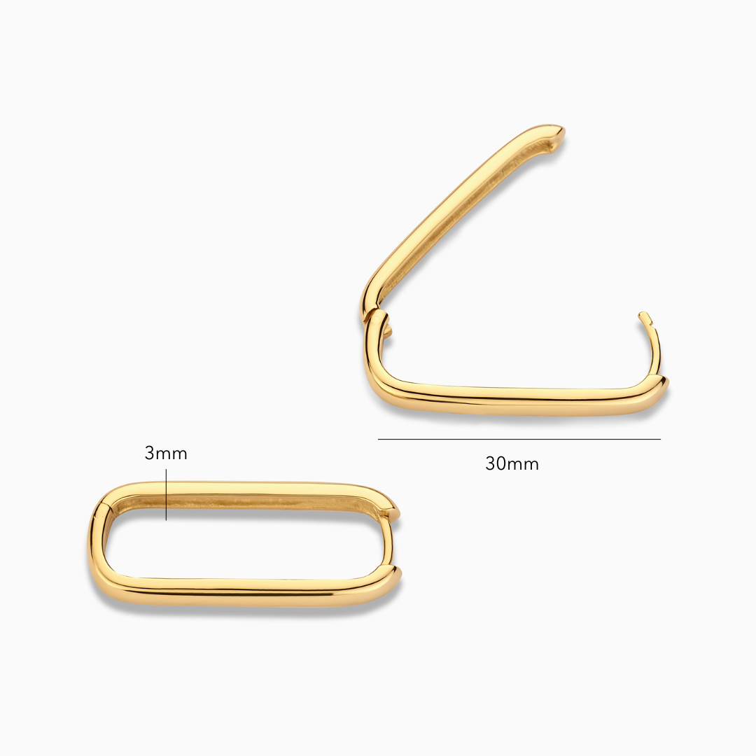 Sophisticated Gold Icon Hoop Earrings