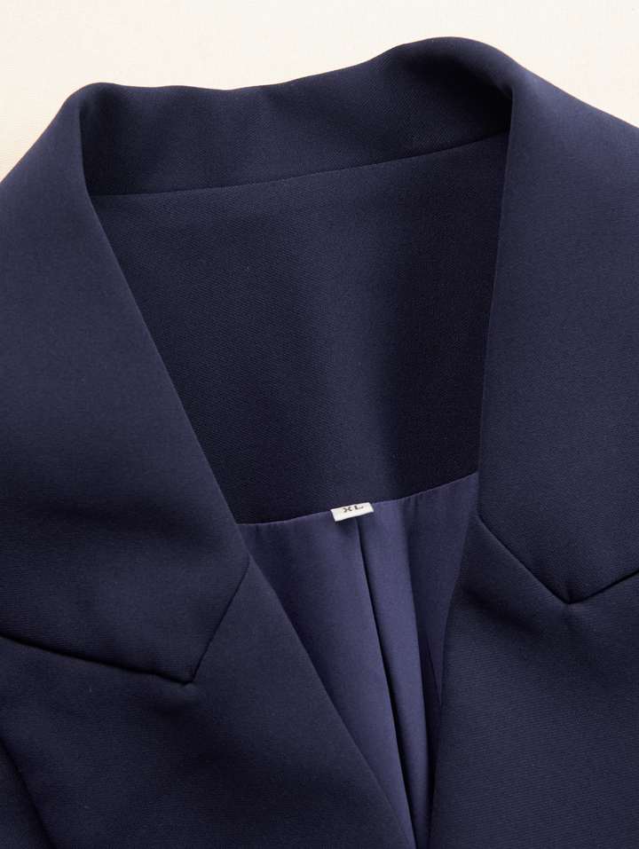 Tailored Midi Blazer Wedding Guest Dress for Autumn (13)