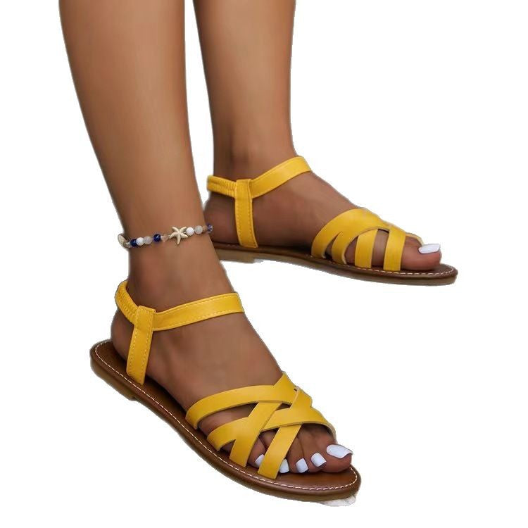 Women's Adjustable Leather Sandals for (6)
