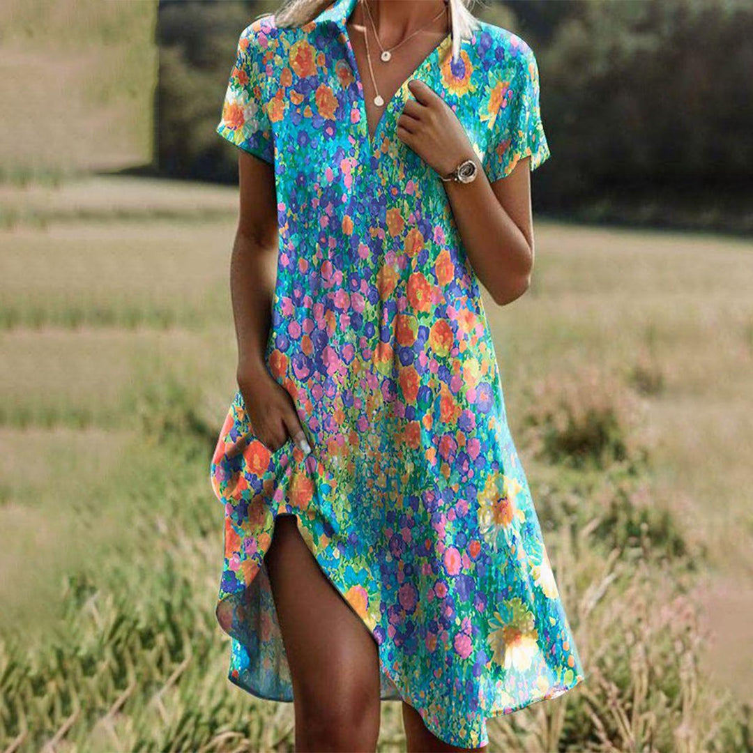 Women's Boho Dress for Warm Summer Days in Mehrfarbig