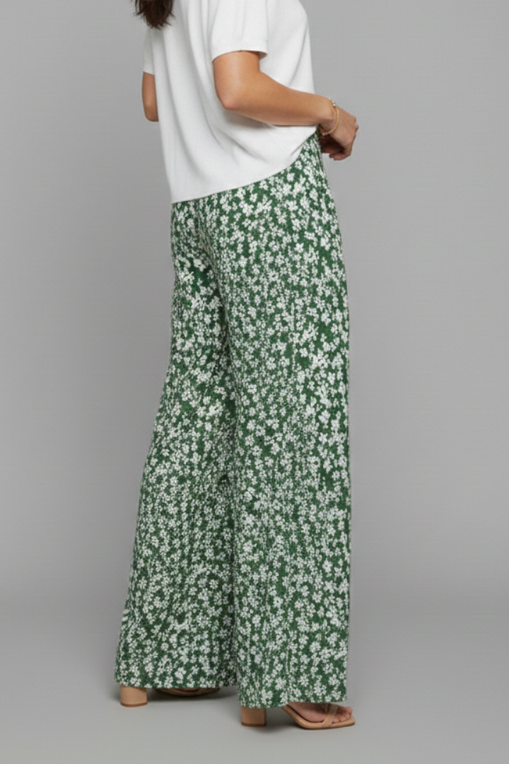 Women's Breezy Wide Leg Trousers for Summer in Blue