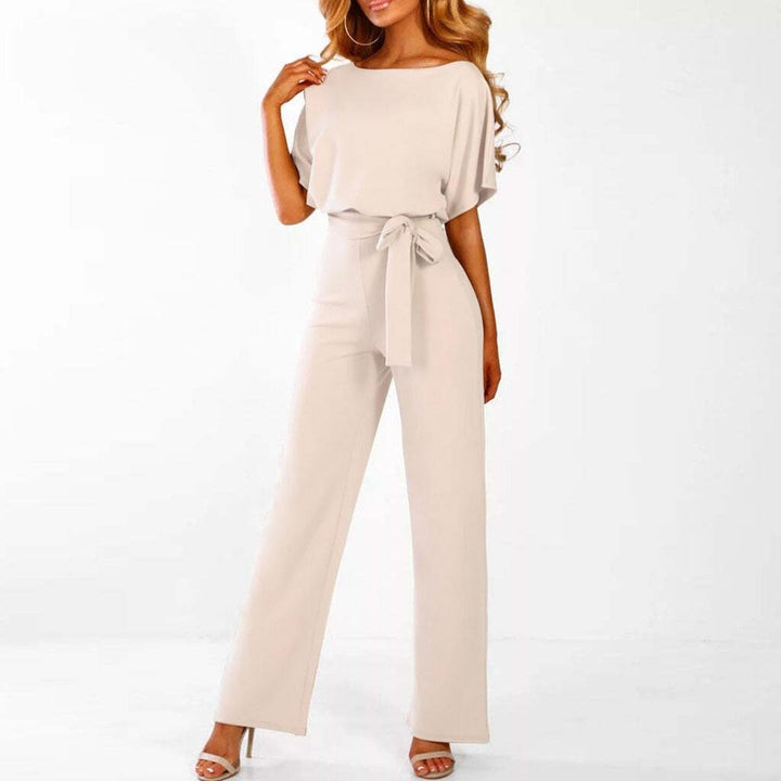 Women's Casual Jumpsuit for Autumn Outfits in Beige