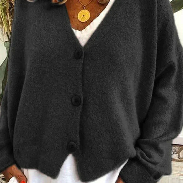 Women's Casual Knit Cardigan for Everyday Wear in Black