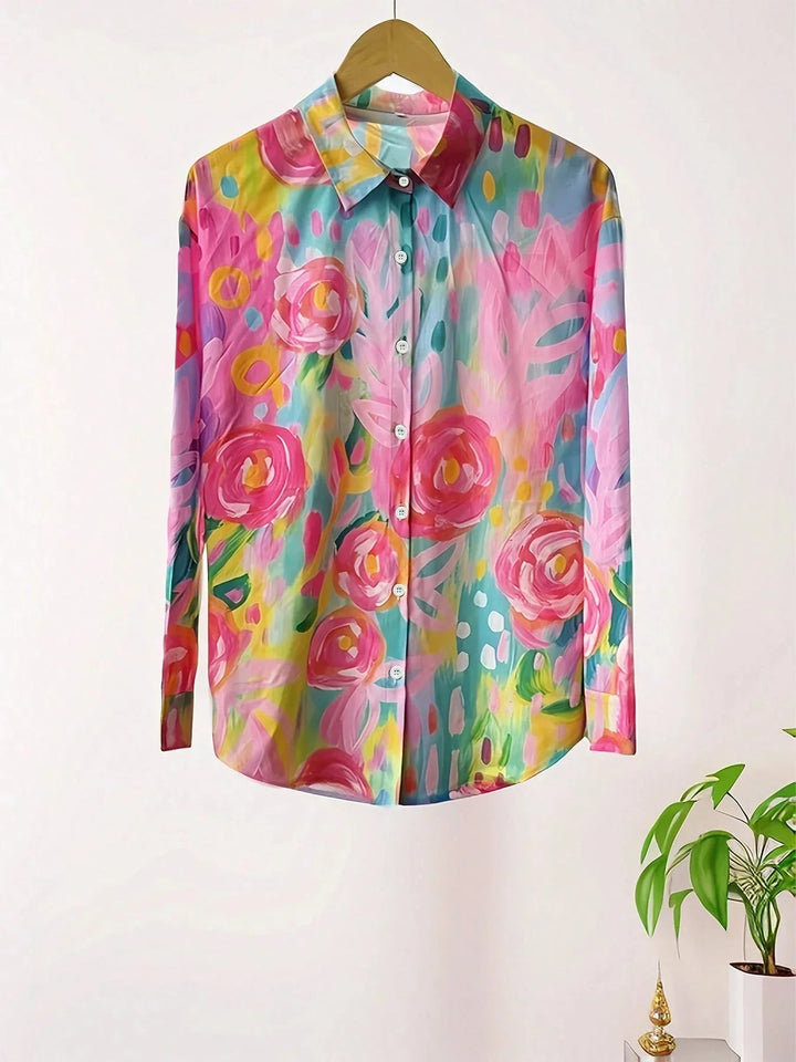 Women's Colorful Blouse with Playful Print (7)