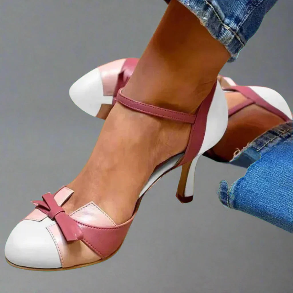 Women's Elegant Bow Pumps for Summer Events in White