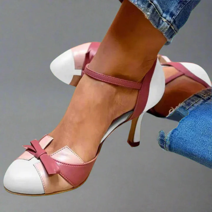 Women's Elegant Bow Pumps for Summer Events in White