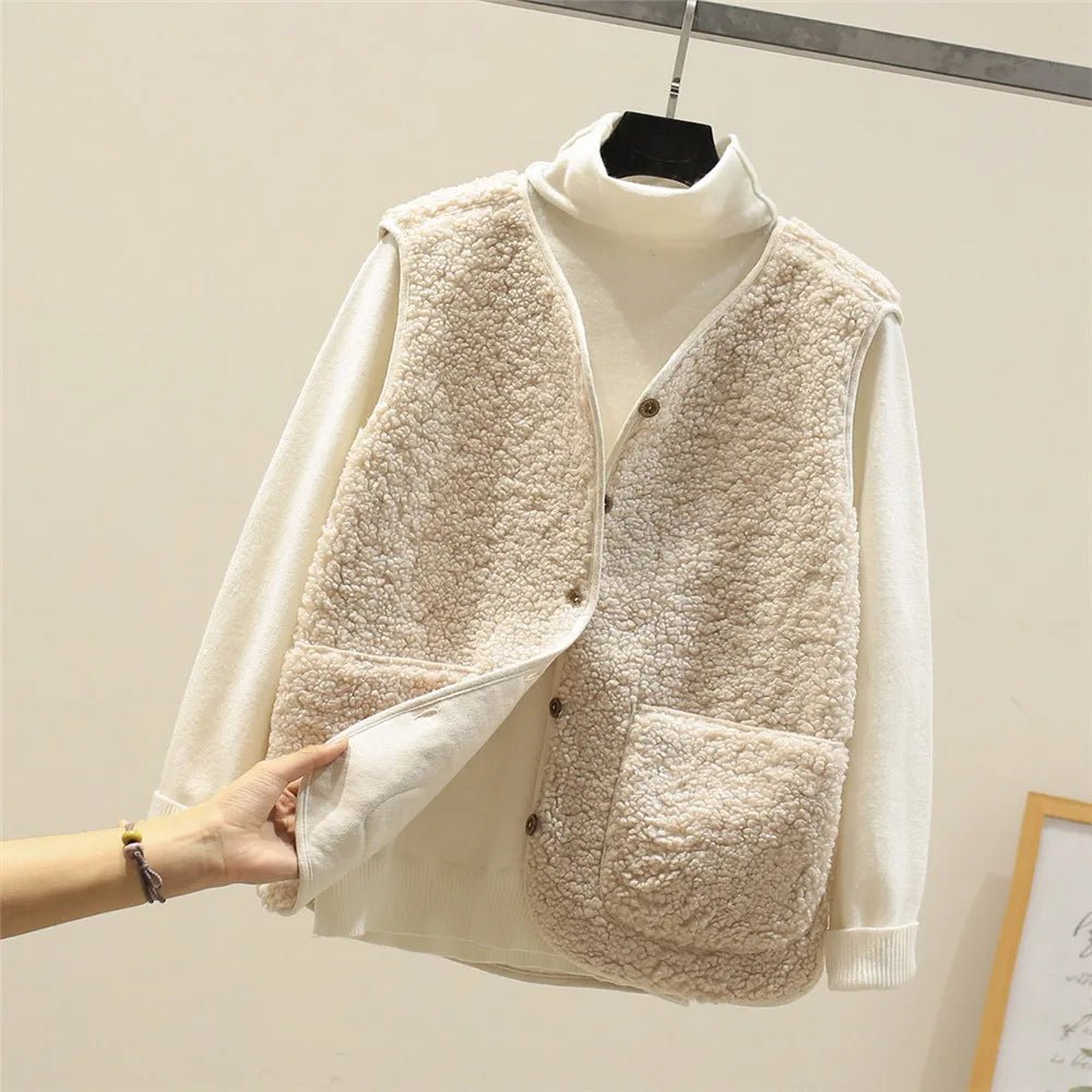 Women's Elegant Knit Vest for Wedding Guest Styling in Beige
