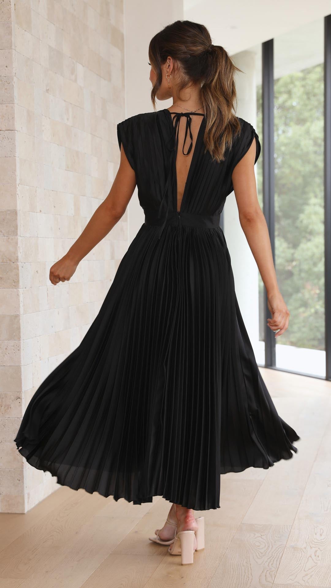 Women's Elegant Midi Wedding Guest Dress (12)