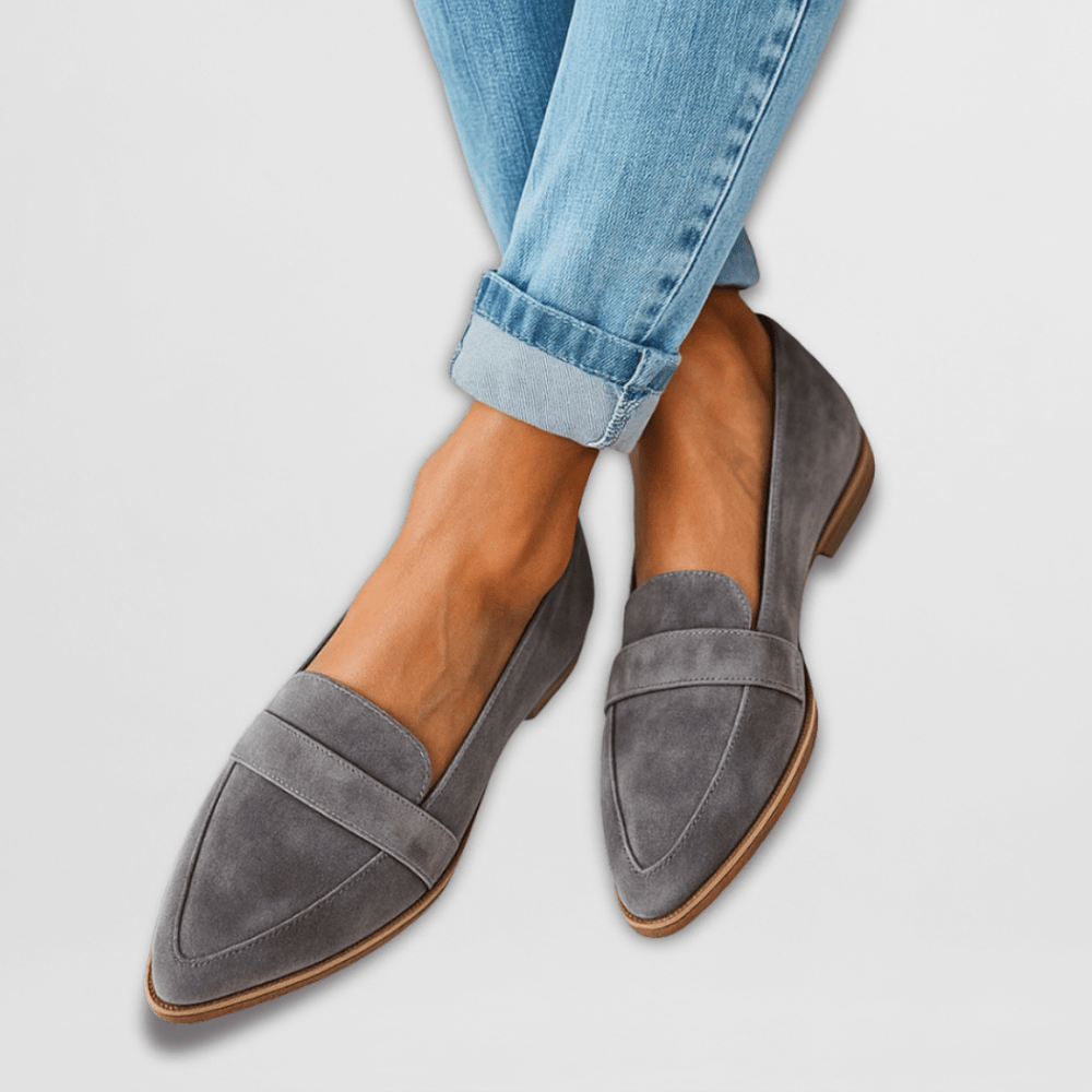 Women's Elegant Pointed Loafer for in Grey