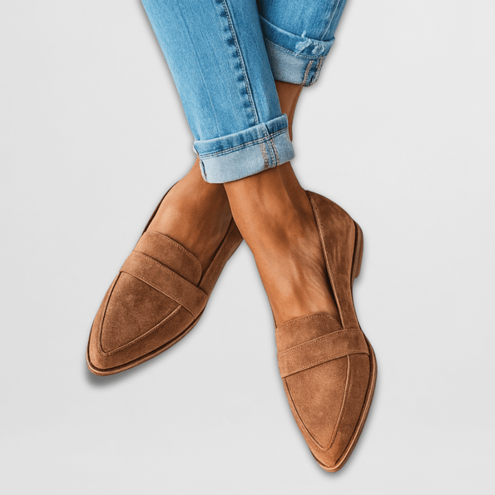 Women's Elegant Pointed Loafer for in Khaki